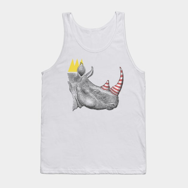 Rhino King Tank Top by ZekeTuckerDesign